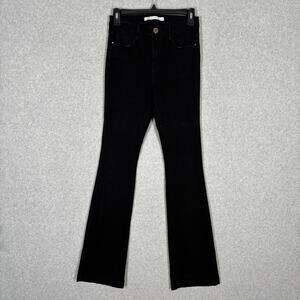A Collection Jeans Womens 36 US 4T Black Flare Minimal Capsule Moto Boho Western